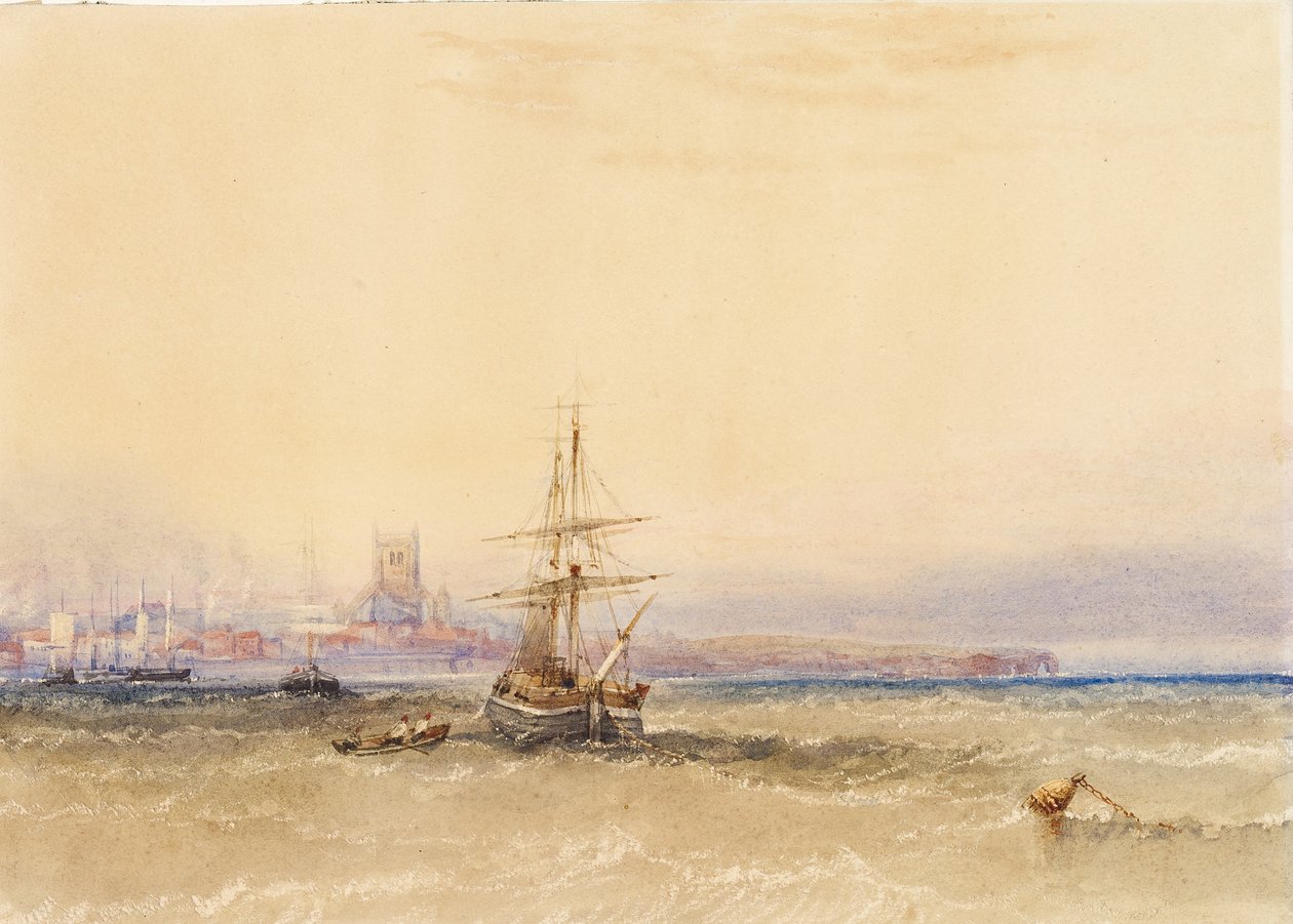 Ochtend, Hartlepool door Anthony Vandyke Copley Fielding