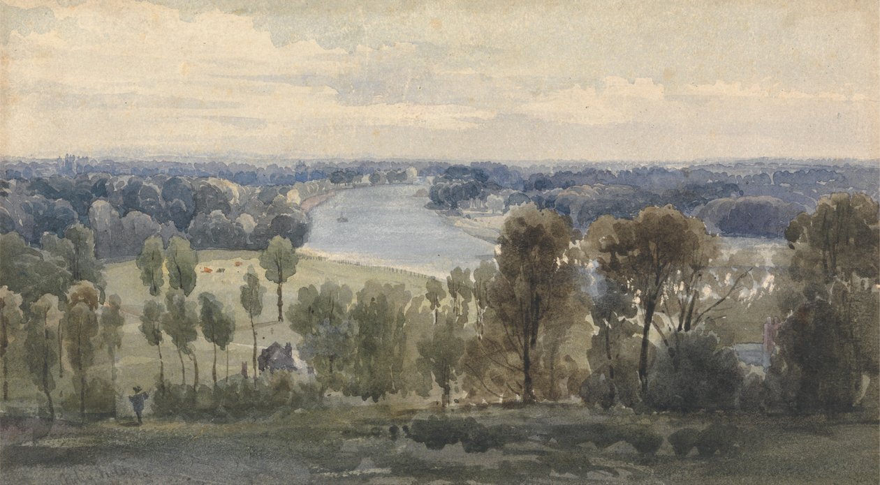 Richmond Hill door Anthony Vandyke Copley Fielding