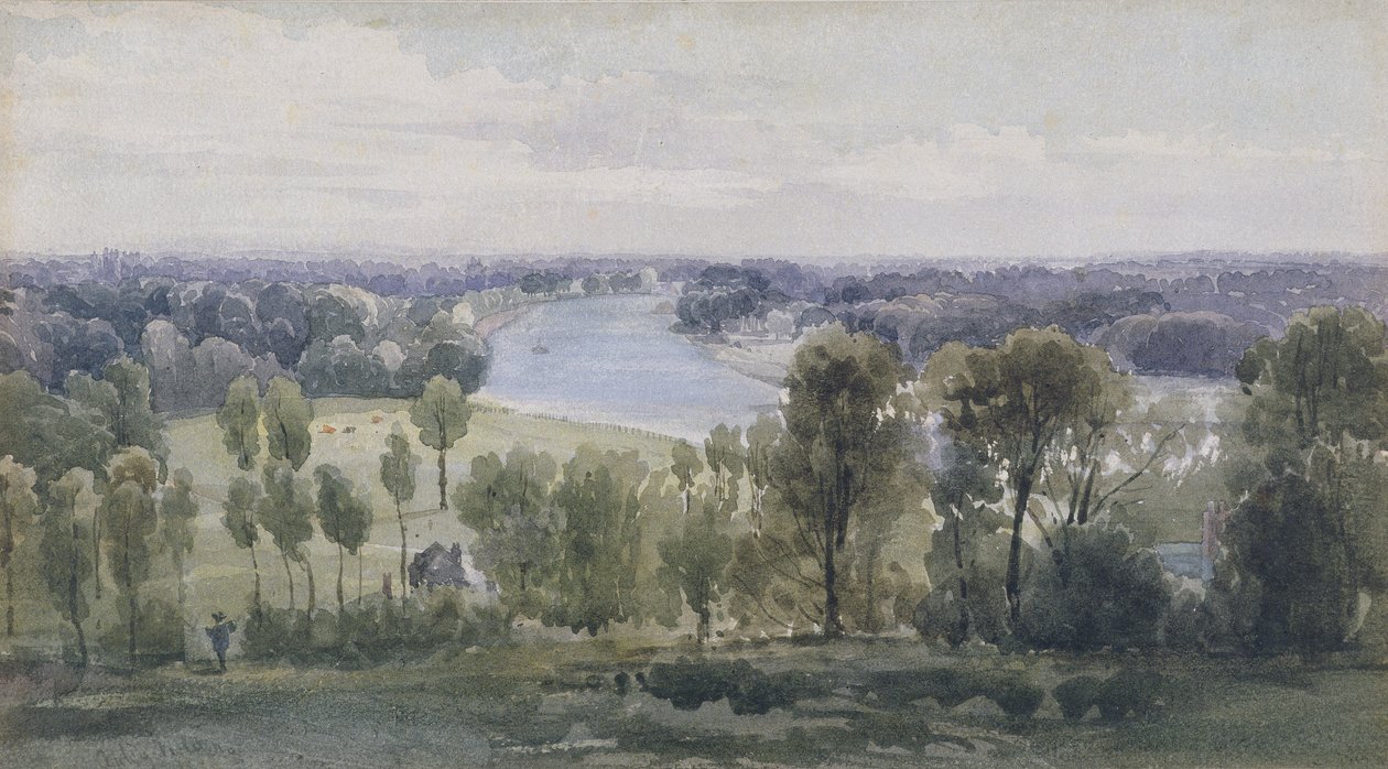 Richmond Hill, 1830 door Anthony Vandyke Copley Fielding