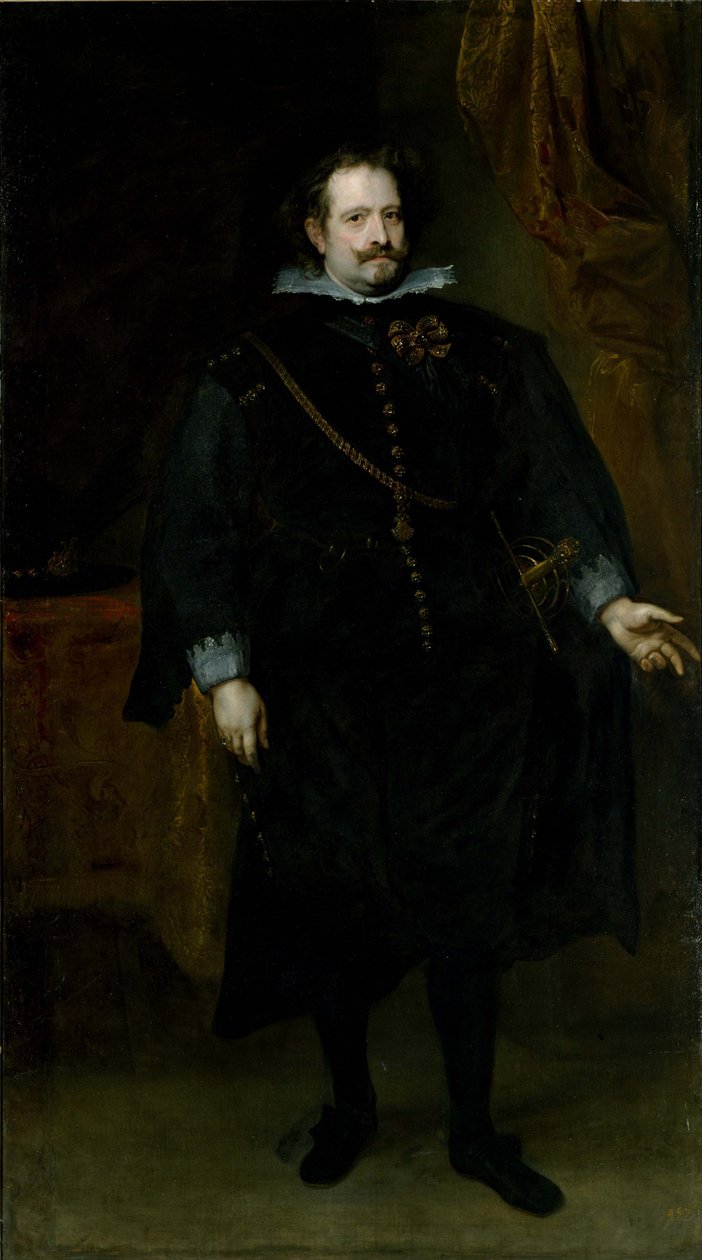 Diego Felipe de Guzman, Markies van Regganes. door Anthony van Dyck