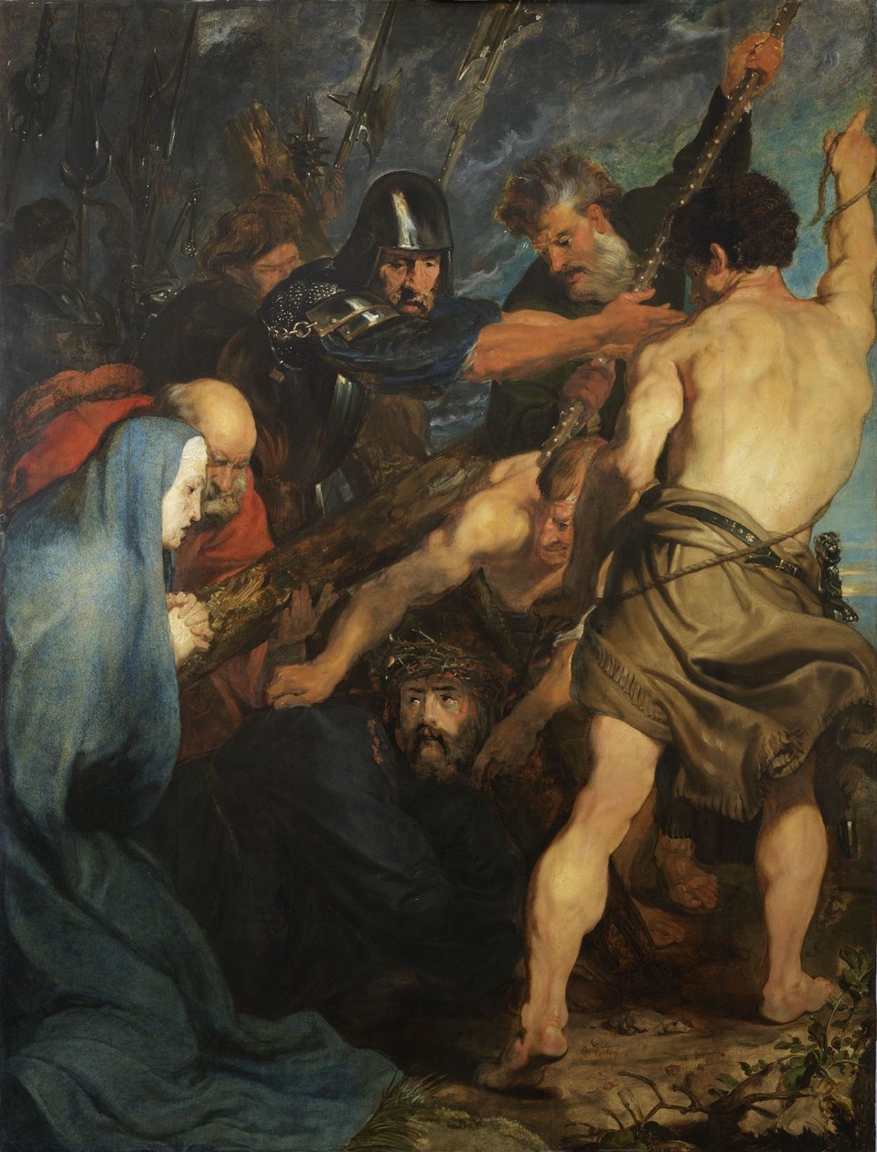 Jezus Christus draagt het kruis door Anthony van Dyck