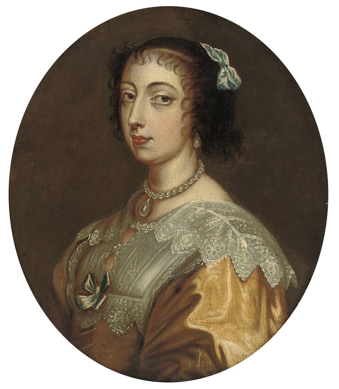 Portret van Koningin Henrietta Maria door Anthony van Dyck
