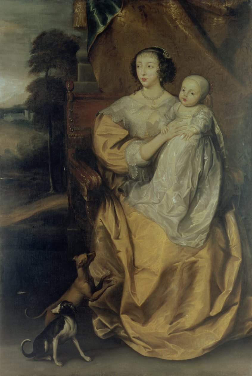 Koningin Henrietta Maria (1609-69) c.1640 door Anthony van Dyck