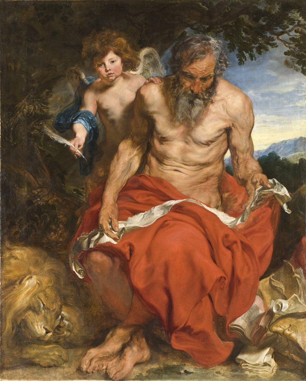 Sint Hiëronymus, 1618-1619 door Anthony van Dyck