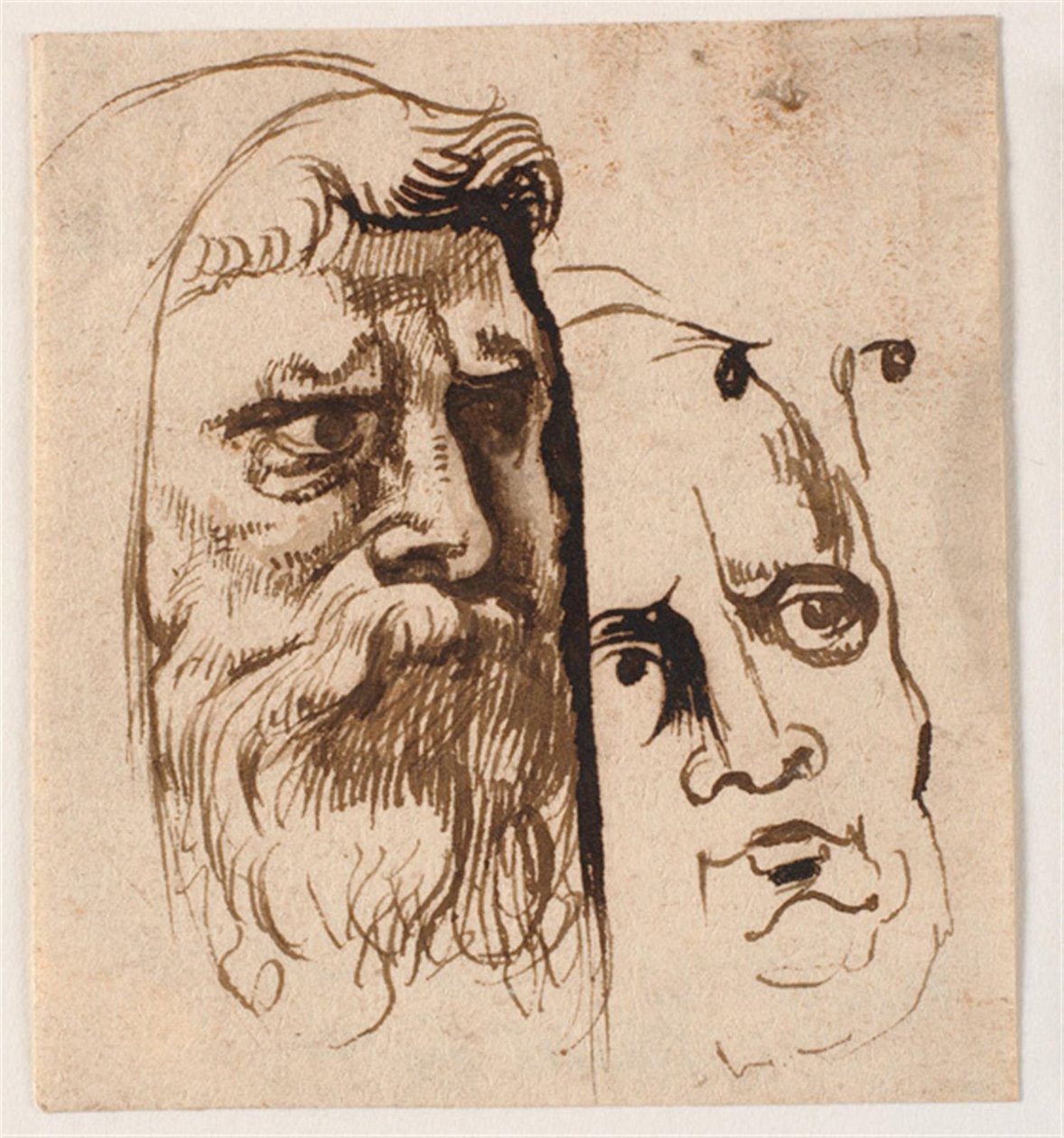 Twee mannenhoofden door Anthony van Dyck