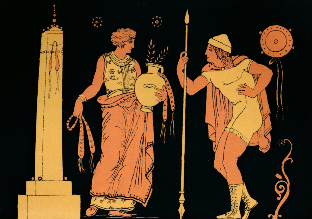 Electra en Orestes, 1880 door Antique
