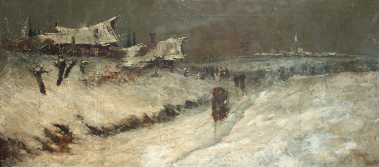 Begrafenis in San Donà, Italië door Antonio Parreiras