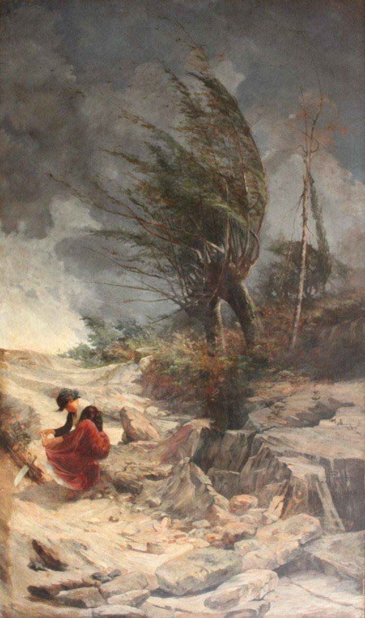 Windstorm, Venetië door Antonio Parreiras