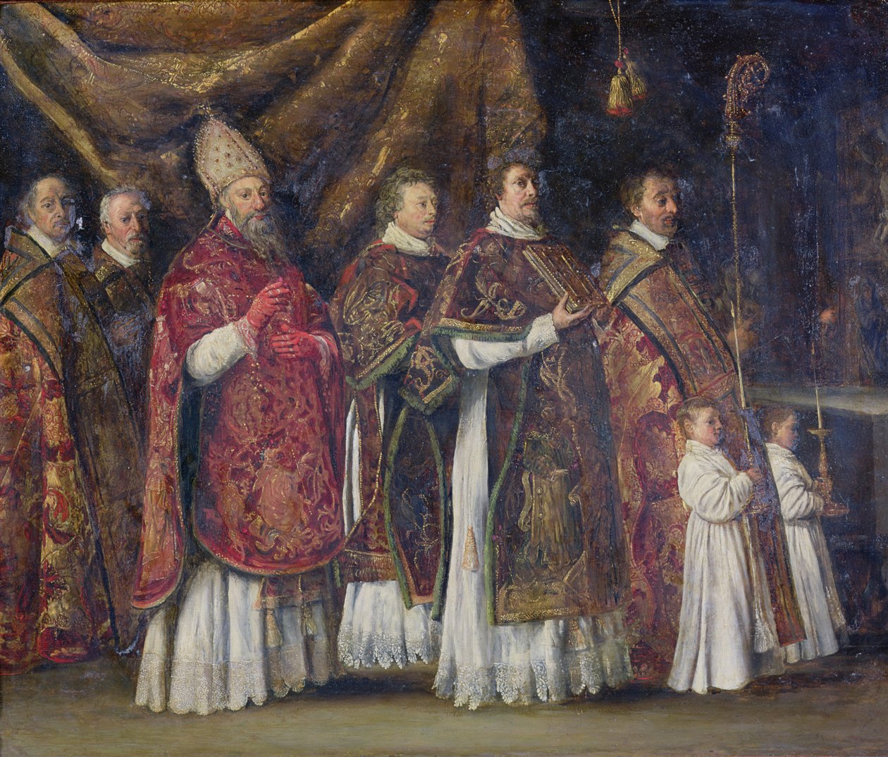 De Pontificale Mis of, De Processie door Antoine Le Nain