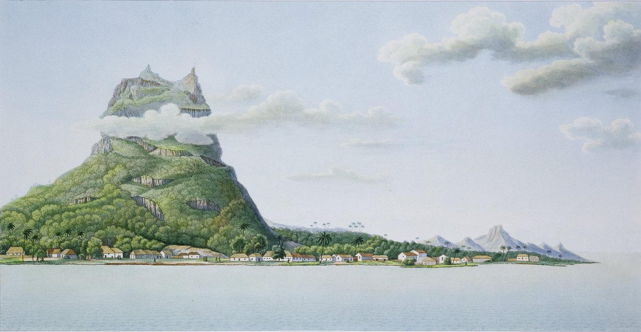 Uitzicht op het Eiland Bora Bora, uit 