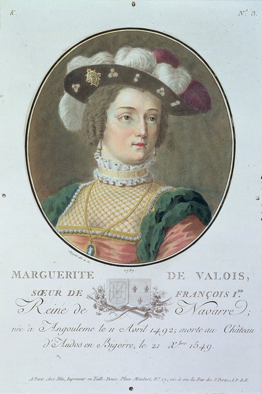 Portret van Marguerite de Valois (1492-1549), 1787 door Antoine Louis Francois Sergent Marceau