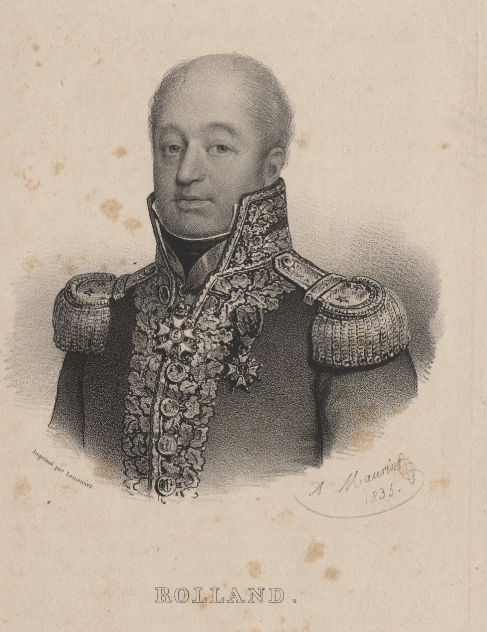 Rolland, litho door Lemercier, 1835 door Antoine Maurin
