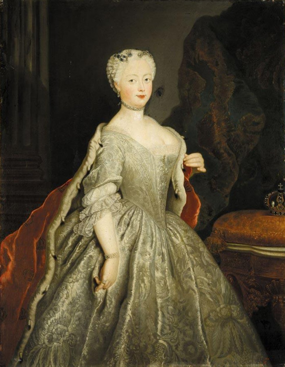 Portret van de koningin van Pruisen Elisabeth Christine van Brunswick-Bevern (1715-1797) door Antoine Pesne