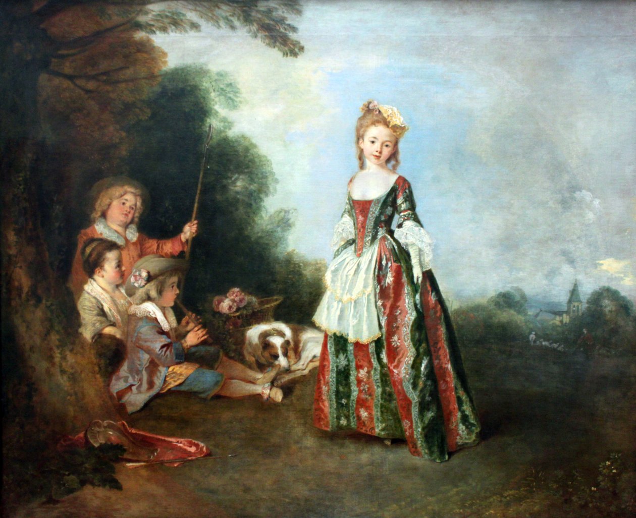 De dans door Jean Antoine Watteau