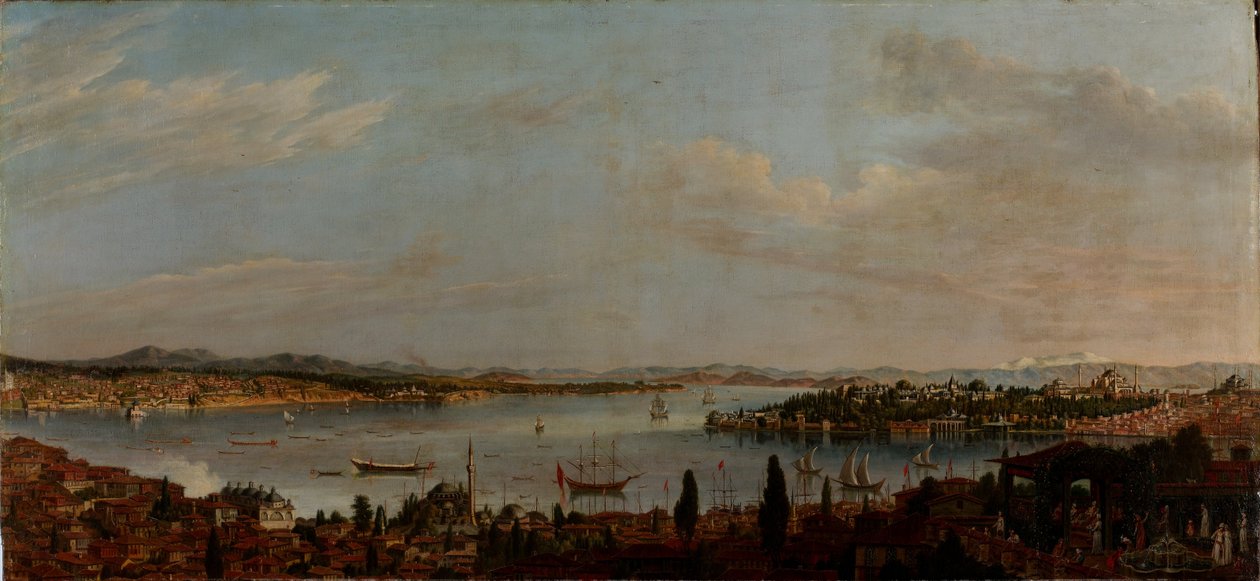Panorama van Istanbul door Antoine de Favray