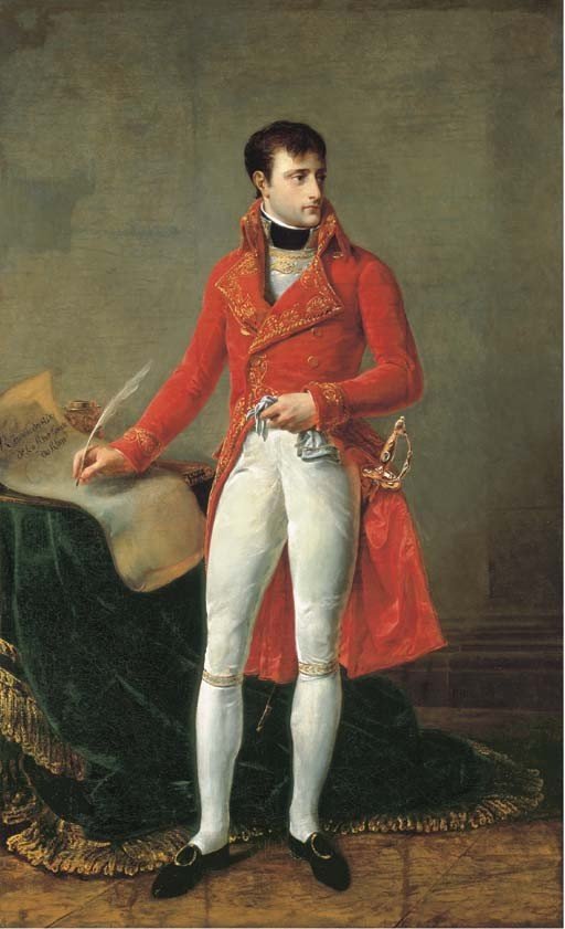 Portret van Napoleon Bonaparte, ten voeten uit, als Eerste Consul door Antoine Jean Gros