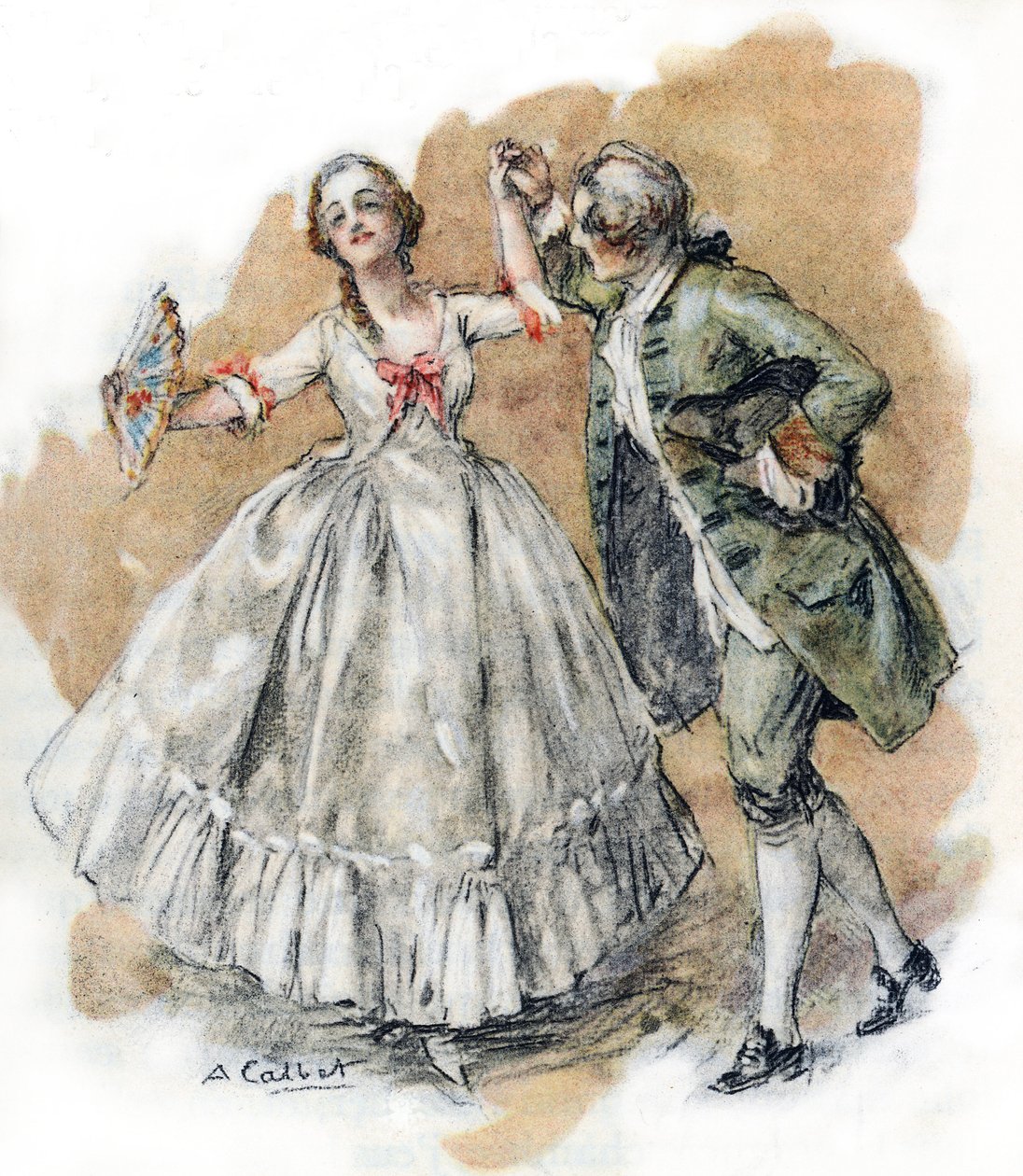 Werther danst met Charlotte door Antoine Calbet