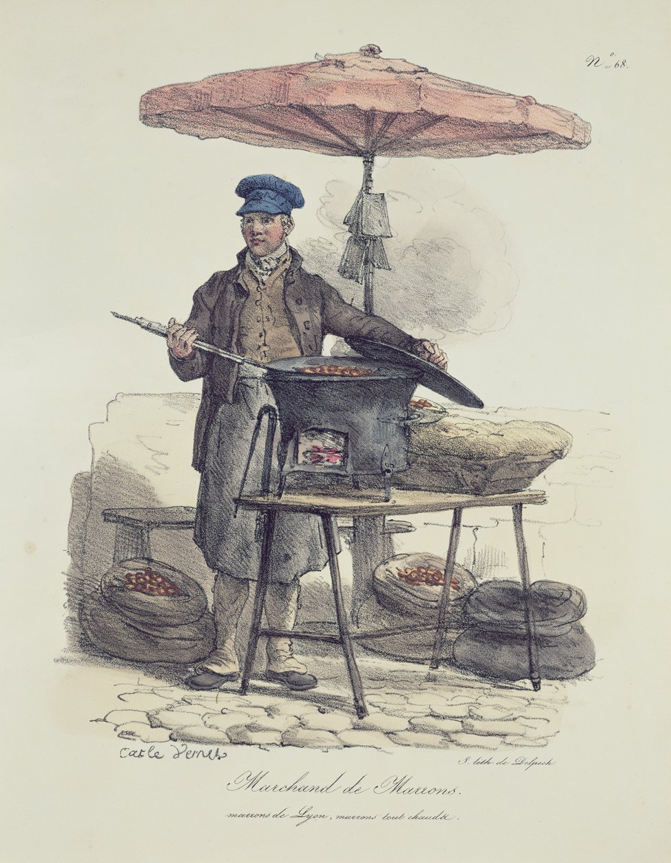 Kastanjeverkoper door Antoine Charles Horace Vernet