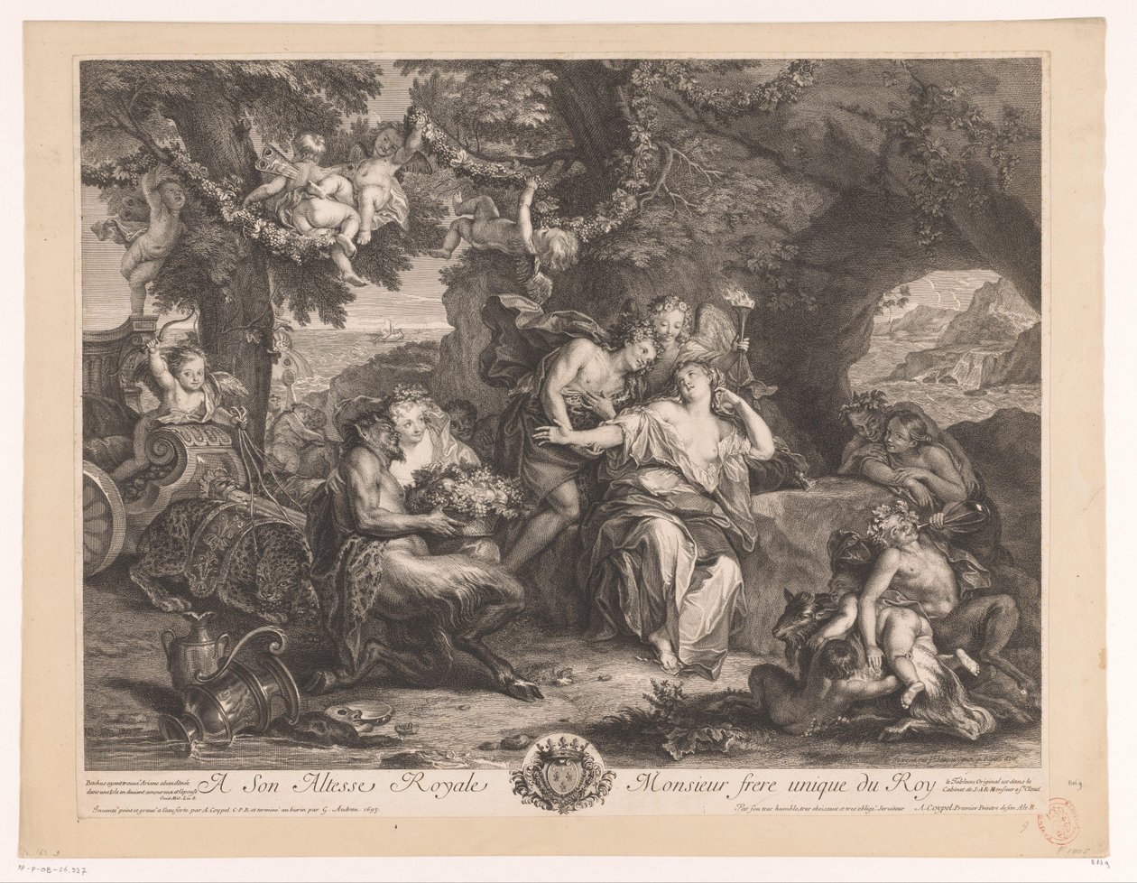 Bacchus en Ariadne door Antoine Coypel