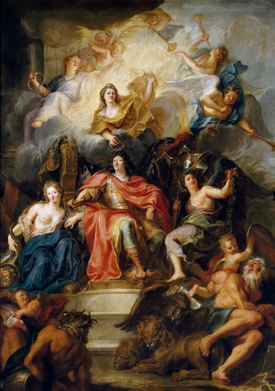 De verheerlijking van Lodewijk XIV door Antoine Coypel