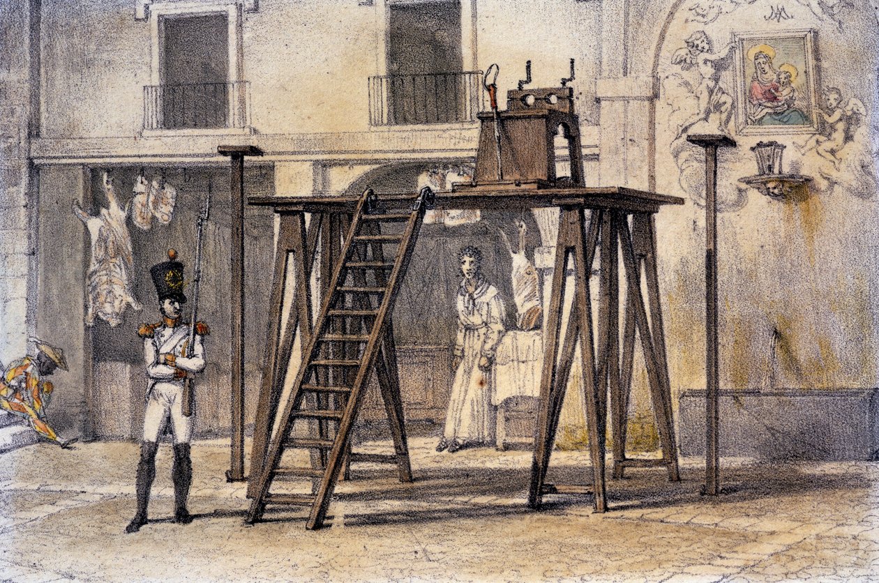Platform (voor schandpaal) door Antoine Jean Baptiste Thomas