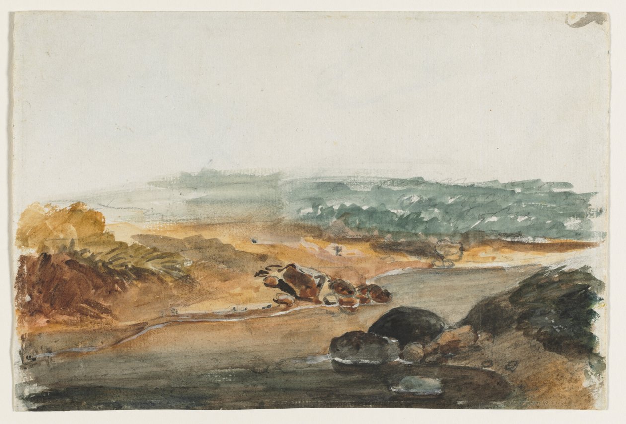 Landschap (recto) door Antoine Louis Barye