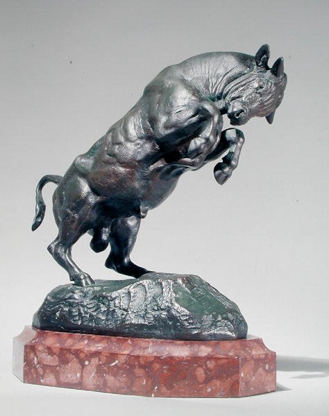 Steigerende stier door Antoine Louis Barye