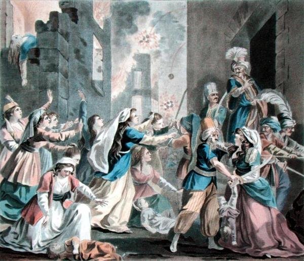 Bombardement van Algiers door Antoine Louis Francois (after) Sergent Marceau