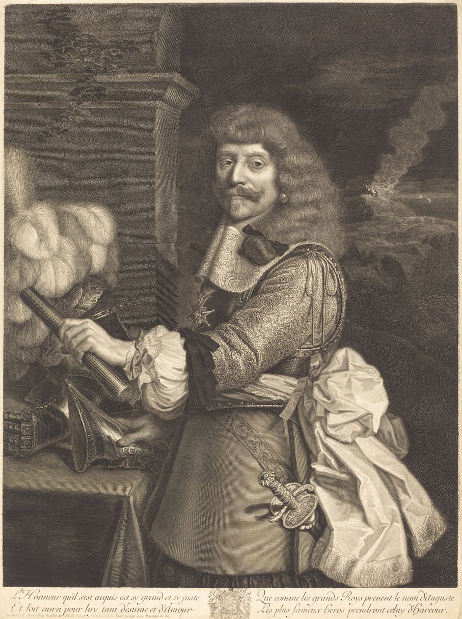 Henri de Lorraine door Antoine Masson after Nicolas Mignard