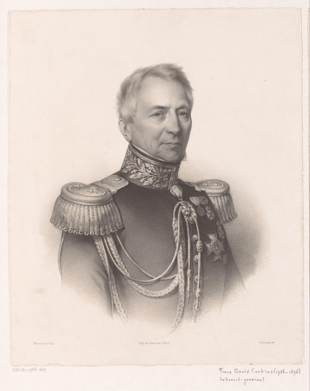 Portret van Frans David Cochius door Antoine Maurin