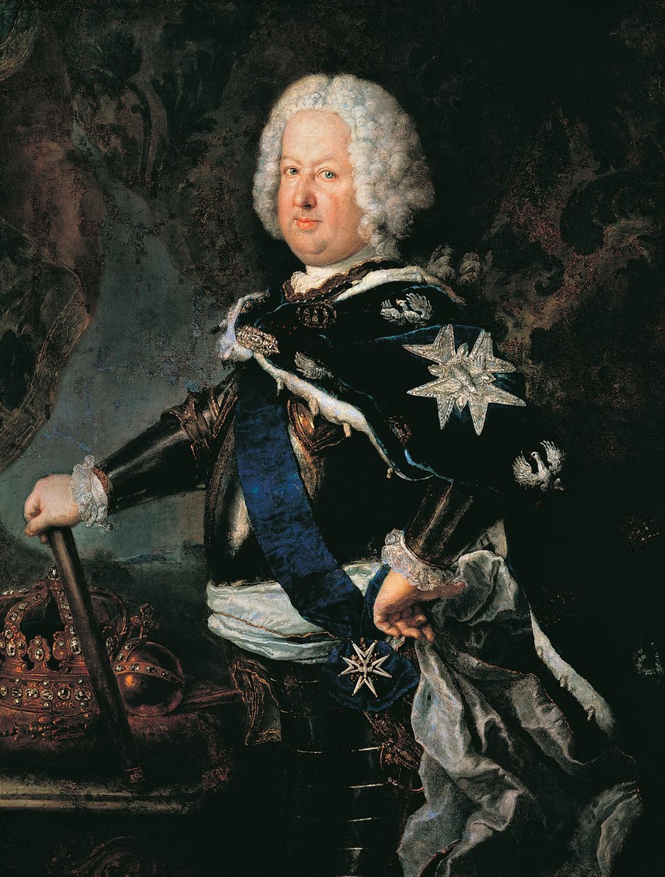 Portret van Stanislaw I Leszczynski (Lviv) door Antoine Pesne