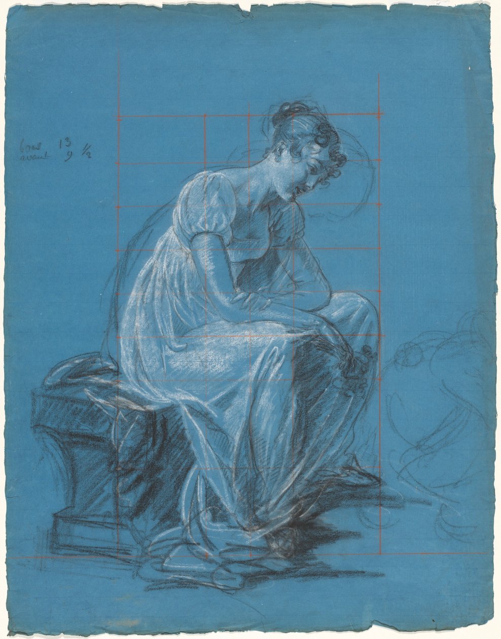 Zittende Vrouw (recto) door Antoine Toussaint de Chazal