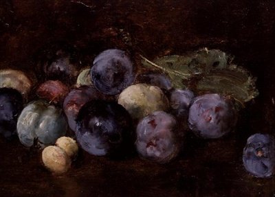 Een Stilleven van Pruimen, 1874 door Antoine Vollon