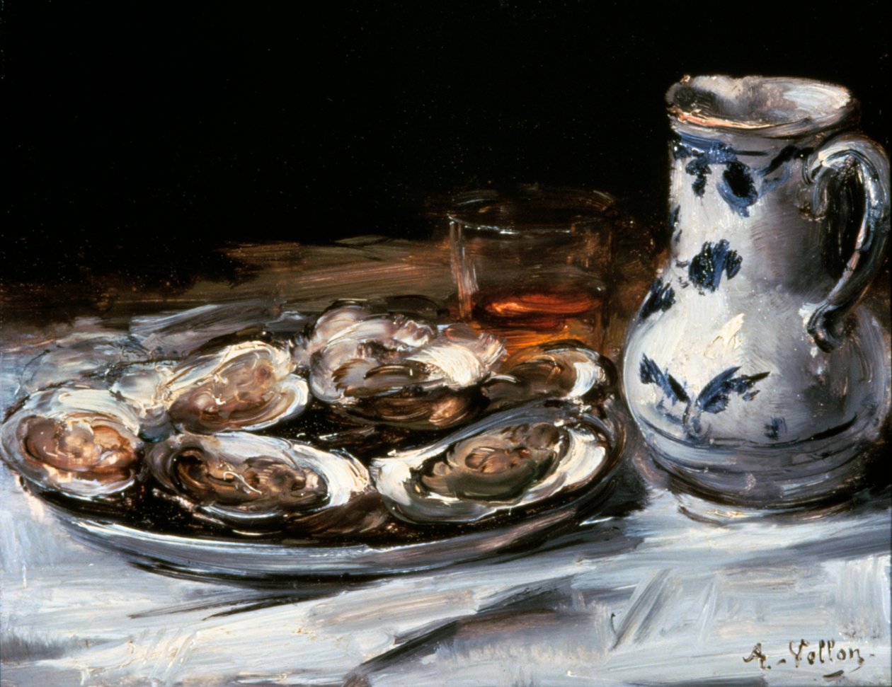 Stilleven met oesters, 19e eeuw door Antoine Vollon