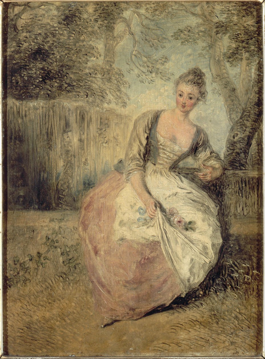 De ongeruste geliefde door Antoine Watteau