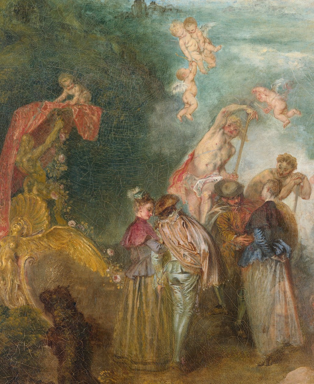 Pelgrimage op het Eiland Cythera (1717) door Jean Antoine Watteau