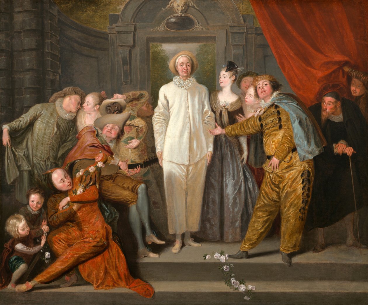 De Italiaanse Komieken door Antoine Watteau