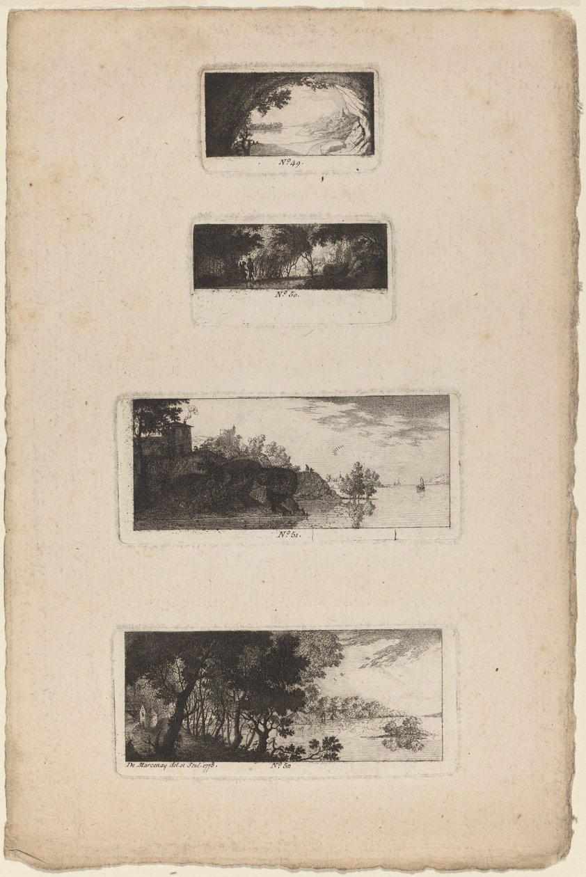 Landschap met Grotopening door Antoine de Marcenay de Ghuy