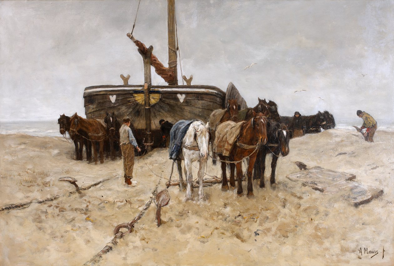 Vissersboot op het Strand door Anton Mauve