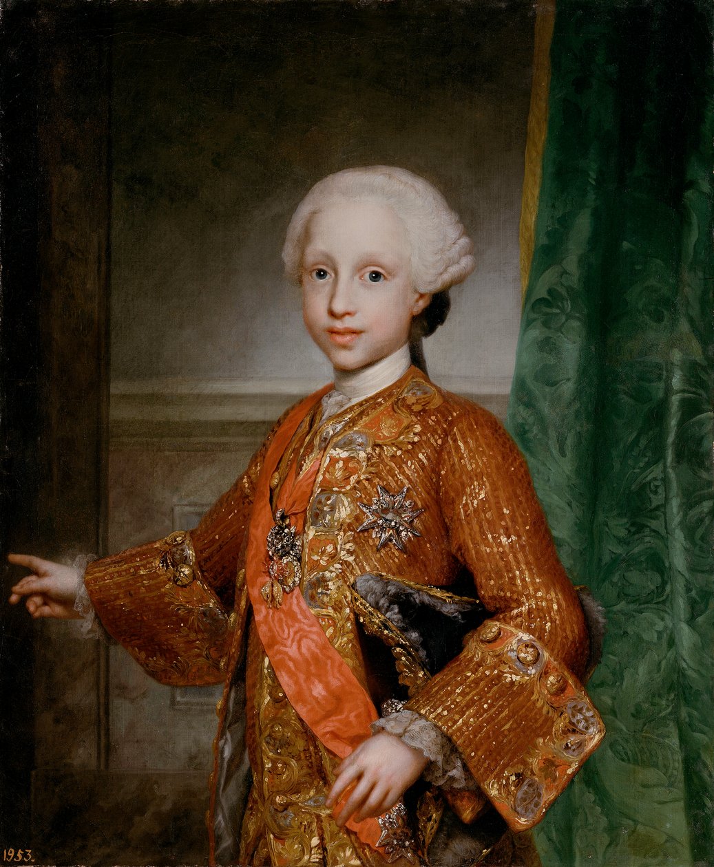 Francisco Javier de Borbón y Sajonia, infante van Spanje (1757-1771) door Anton Raphael Mengs