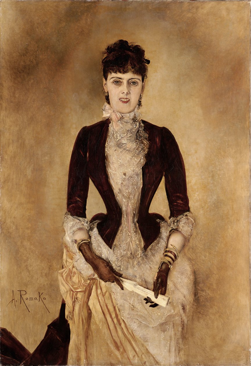 Portret van Isabella Reisser door Anton Romako