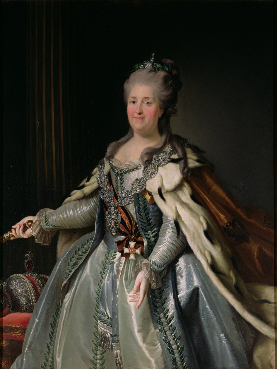 Portret van Catharina II (1729-96) door Anton Albertrandi