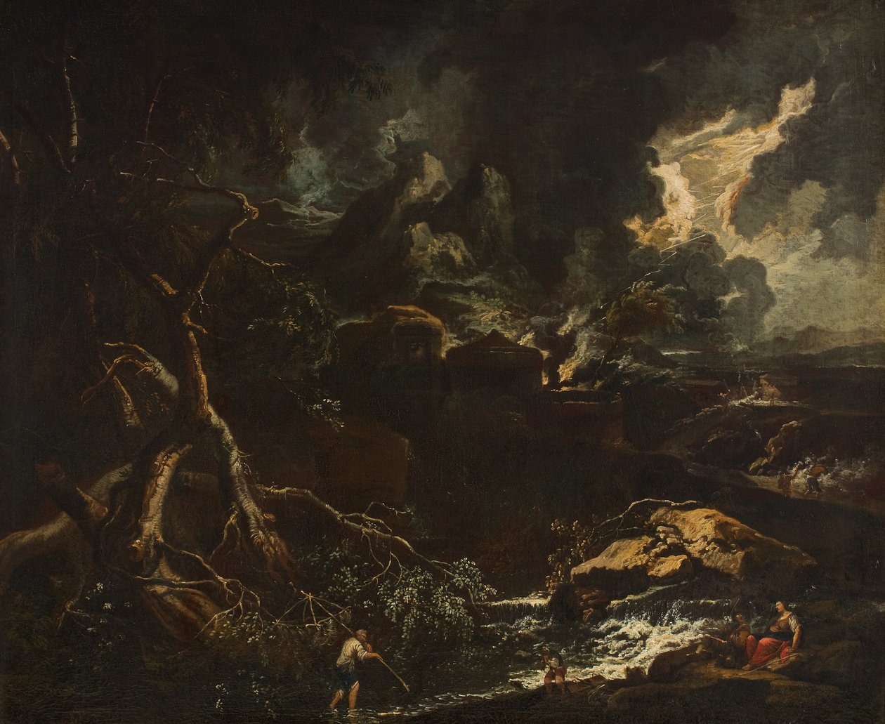 Onweerlandschap door Anton Faistenberger