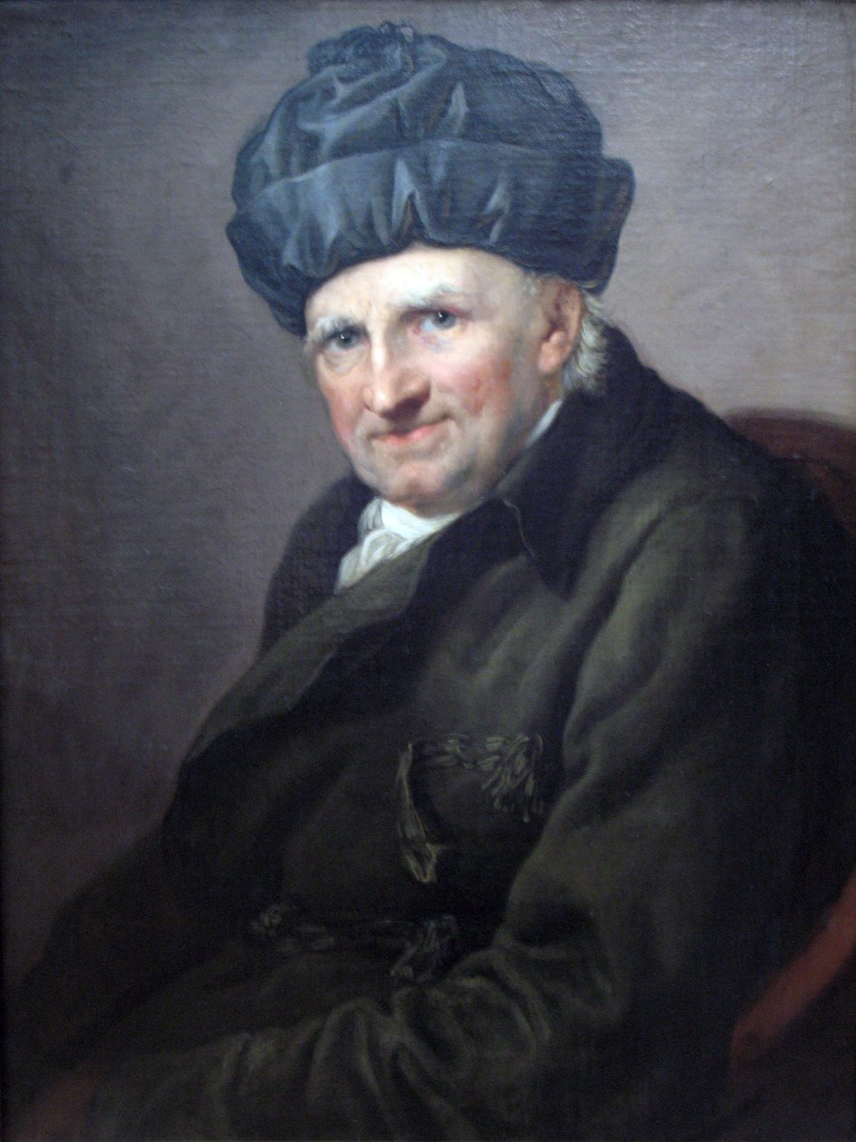 Proost Johann Joachim Spalding in een kamerjas door Anton Graff
