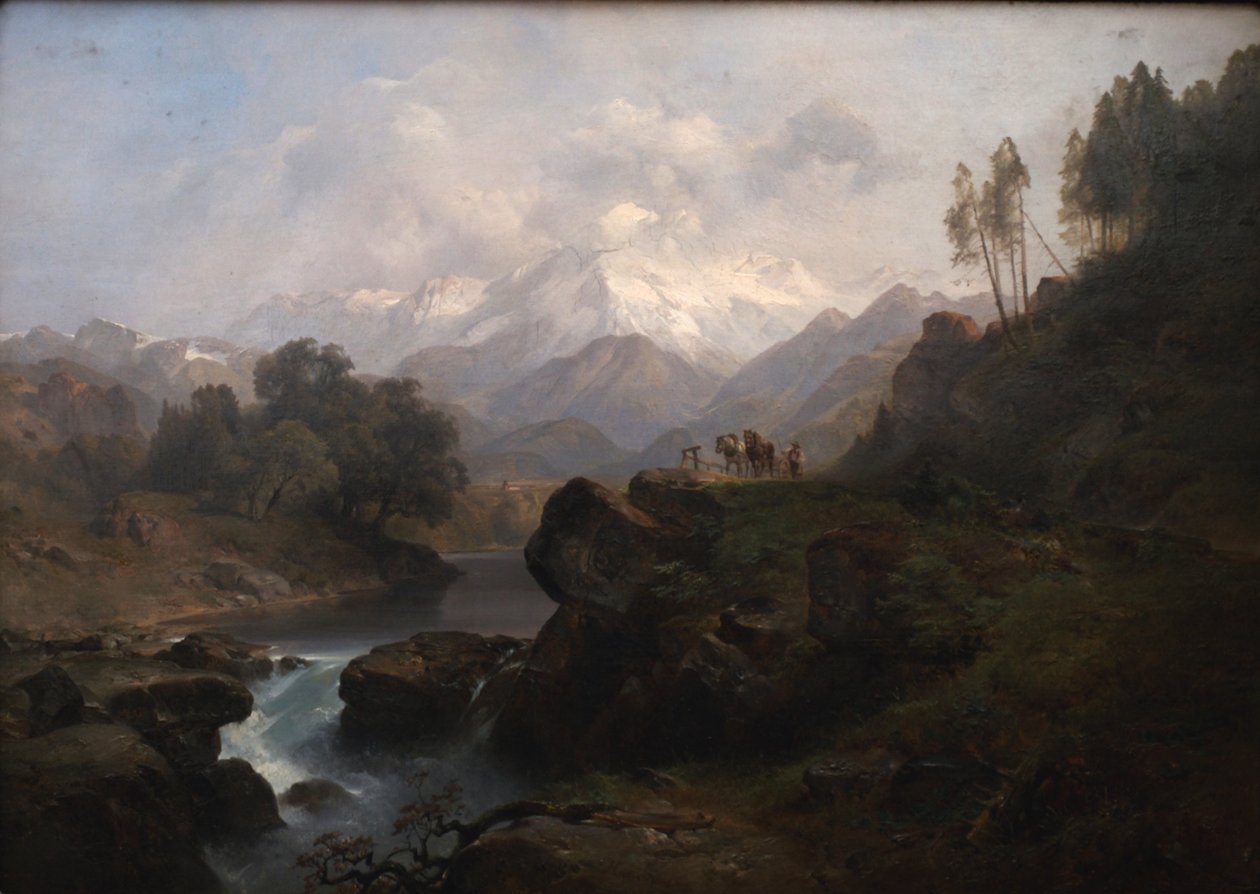 Berglandschap met de Wiesbachhorn door Anton Hansch