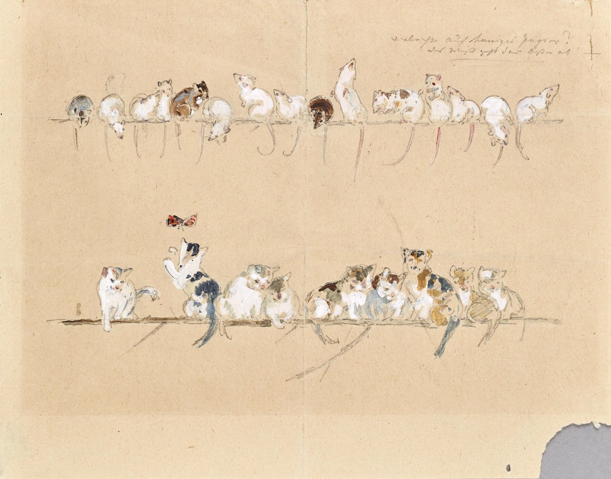 Muizen en katten door Anton Hartinger