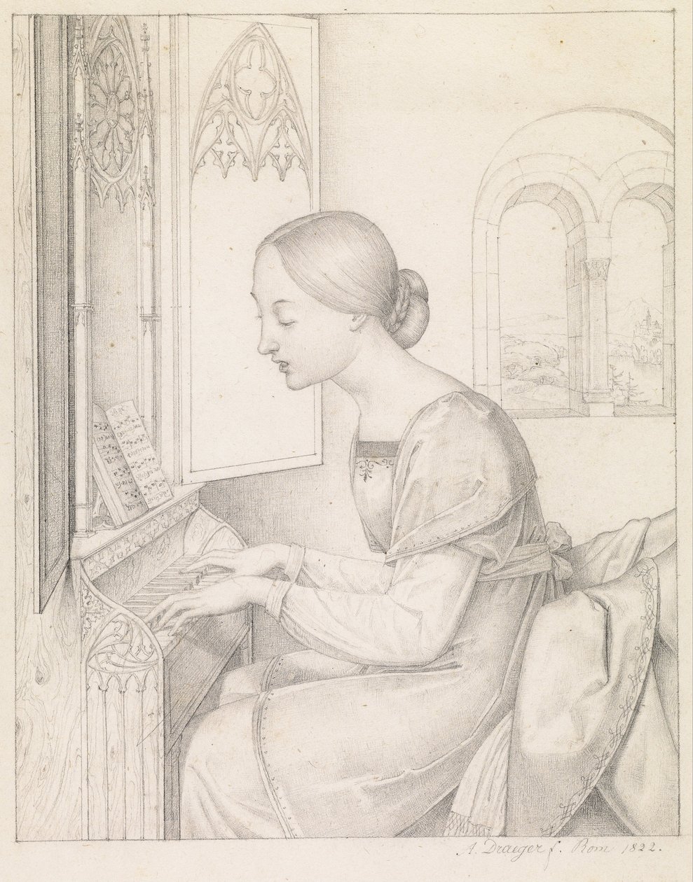 Sint Cecilia door Anton Josef Dräger