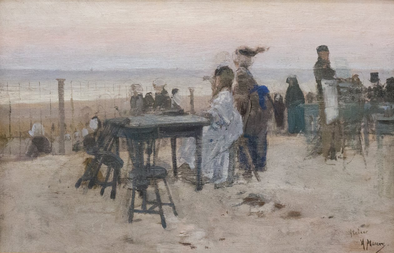 Dutch: Te Scheveningen At Scheveningen door Anton Mauve