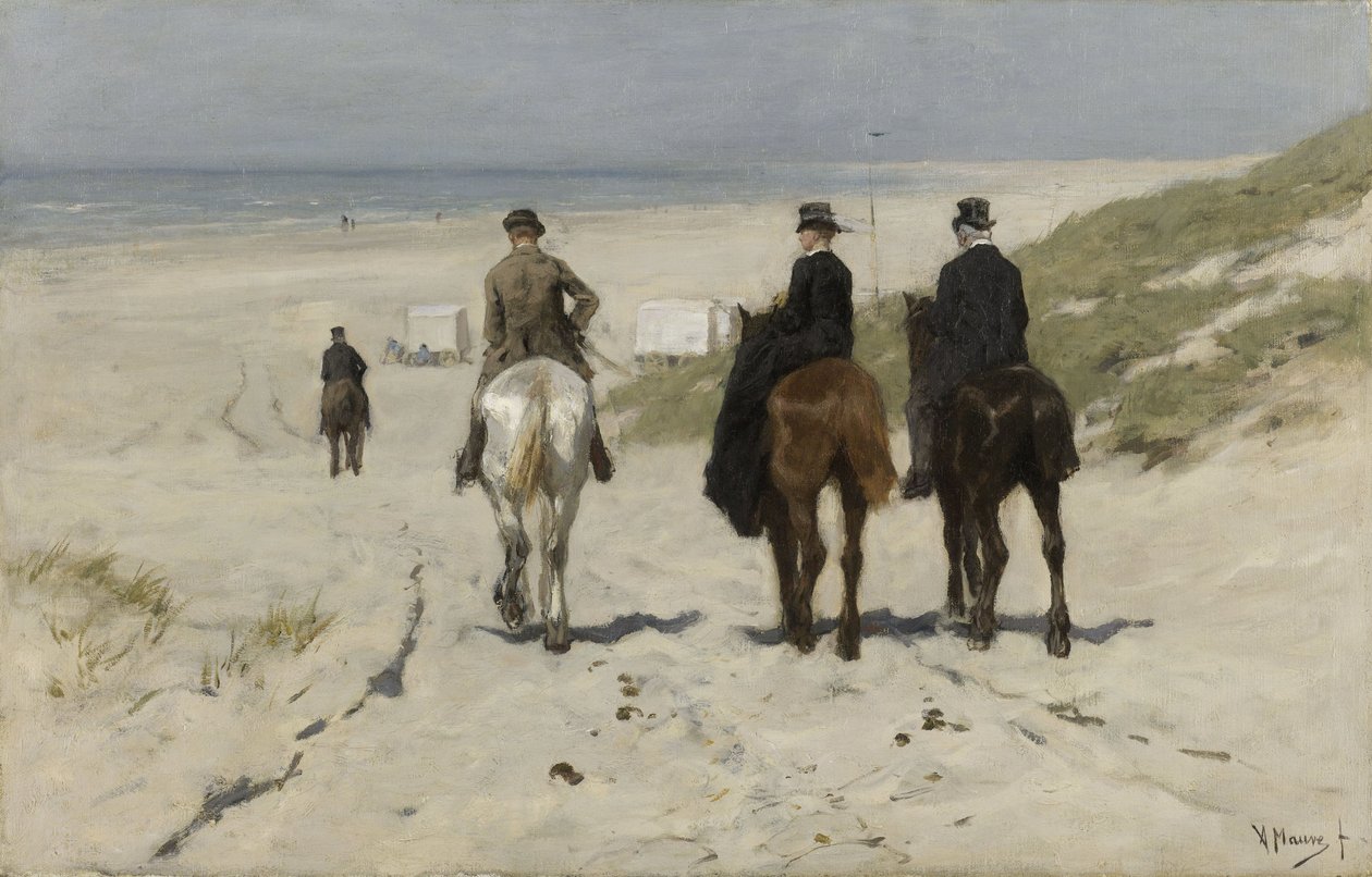 Ochtendrit langs het Strand door Anton Mauve