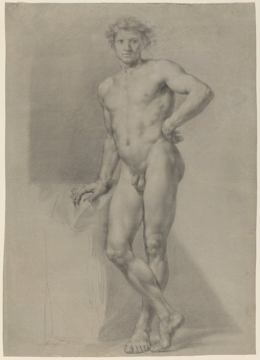 Studie van Mannelijk Naakt door Anton Raphael Mengs